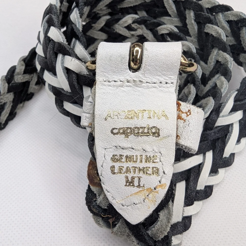 Vintage 1980's Capezio Leather Braided Belt